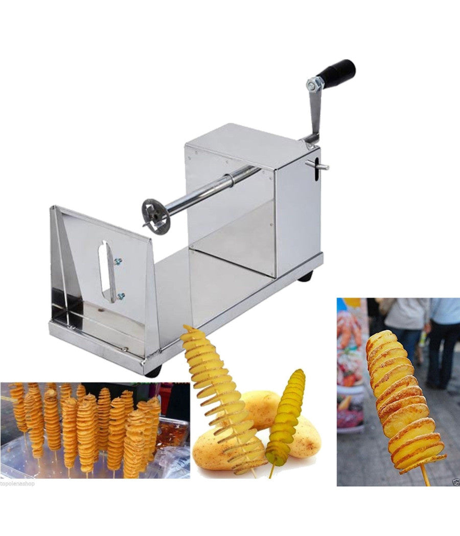 Taglia Affetta A Spirale Ricciolo Patate In Acciaio Inox Professionale Chips         