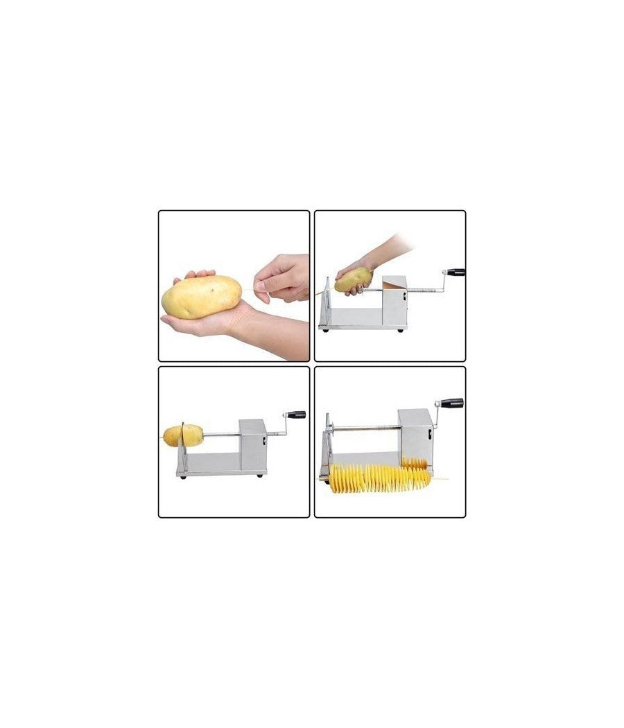 Taglia Affetta A Spirale Ricciolo Patate In Acciaio Inox Professionale Chips         