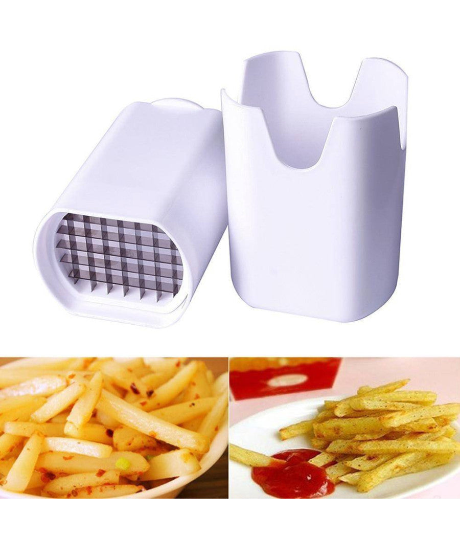 Taglia Affetta Patate A Bastoncino Frizzy Lame Acciaio Cucina Patatine Fritte         