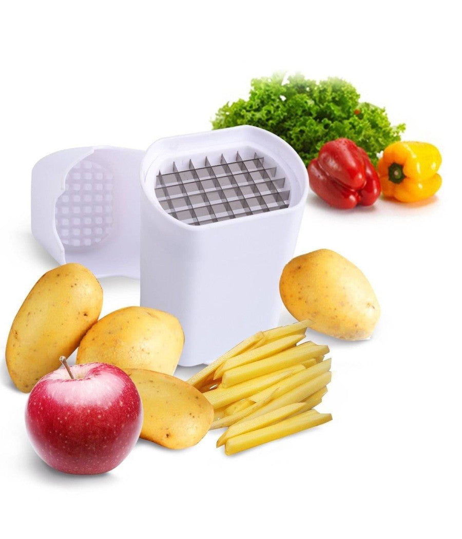 Taglia Affetta Patate A Bastoncino Frizzy Lame Acciaio Cucina Patatine Fritte         