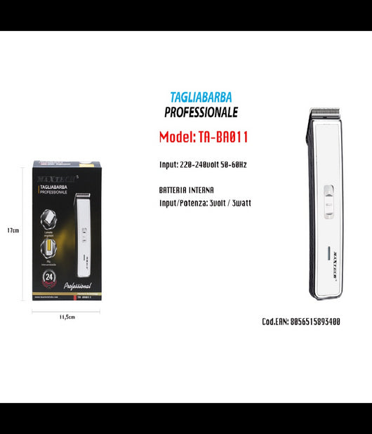 Taglia Barba Professionale Elettrico Rasoio Barba Uomo A Batteria Ta-ba011         