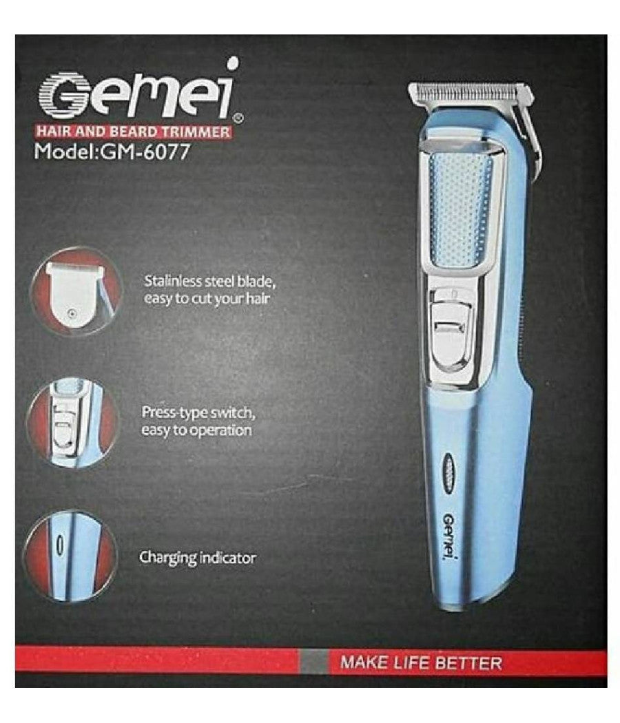 Taglia Capelli Barba A Batteria Professionale Elettrico Ricaricabile Gm-6077         
