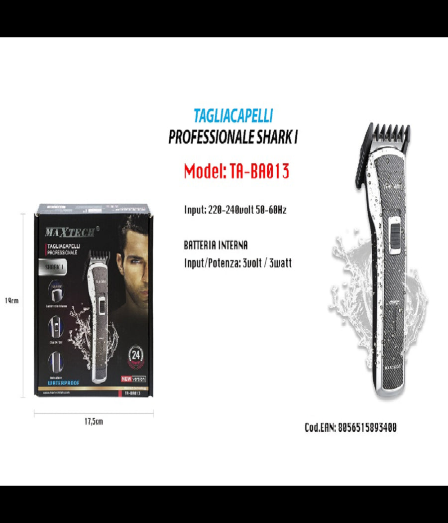 Taglia Capelli Barba Maxtech Per Uomo Impermeabile Rasoio Elettrico Ta-ba013         