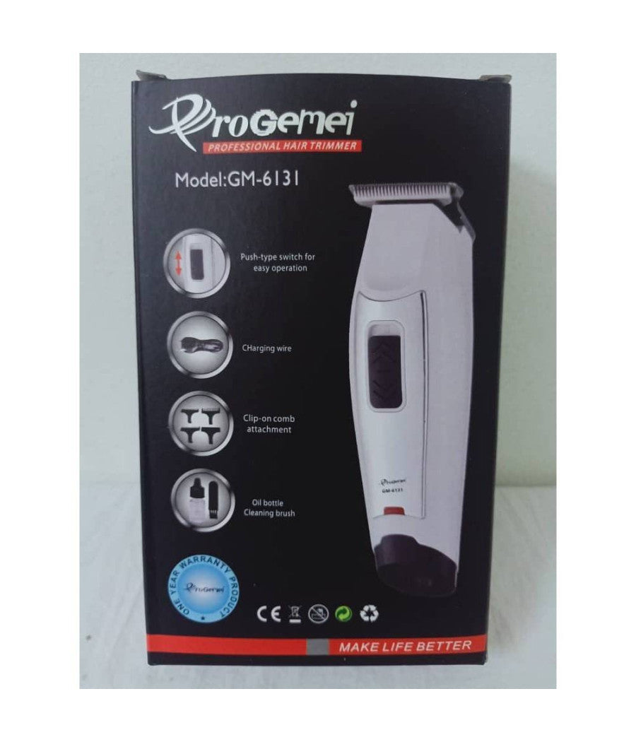 Taglia Capelli Barba Professionale A Batteria Ricaricabile Gm-6131 Alta Qualità          