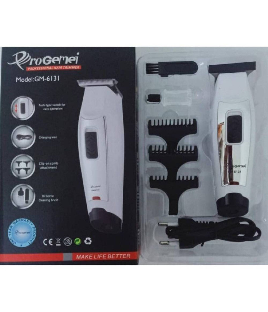 Taglia Capelli Barba Professionale A Batteria Ricaricabile Gm-6131 Alta Qualità          