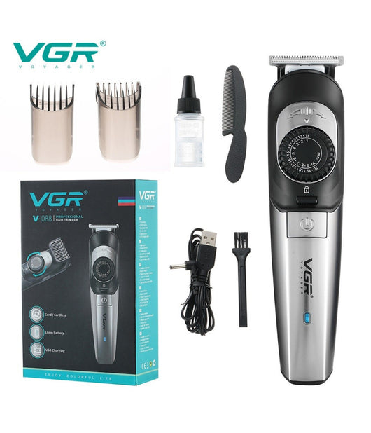 Taglia Capelli Barba Professionale Cordless Ricaricabile Usb Pettini Guida V-088         