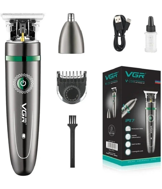 Taglia Capelli Barba Professionale Impermeabile Cordless Trimmer 2in1 Vgr V-258         