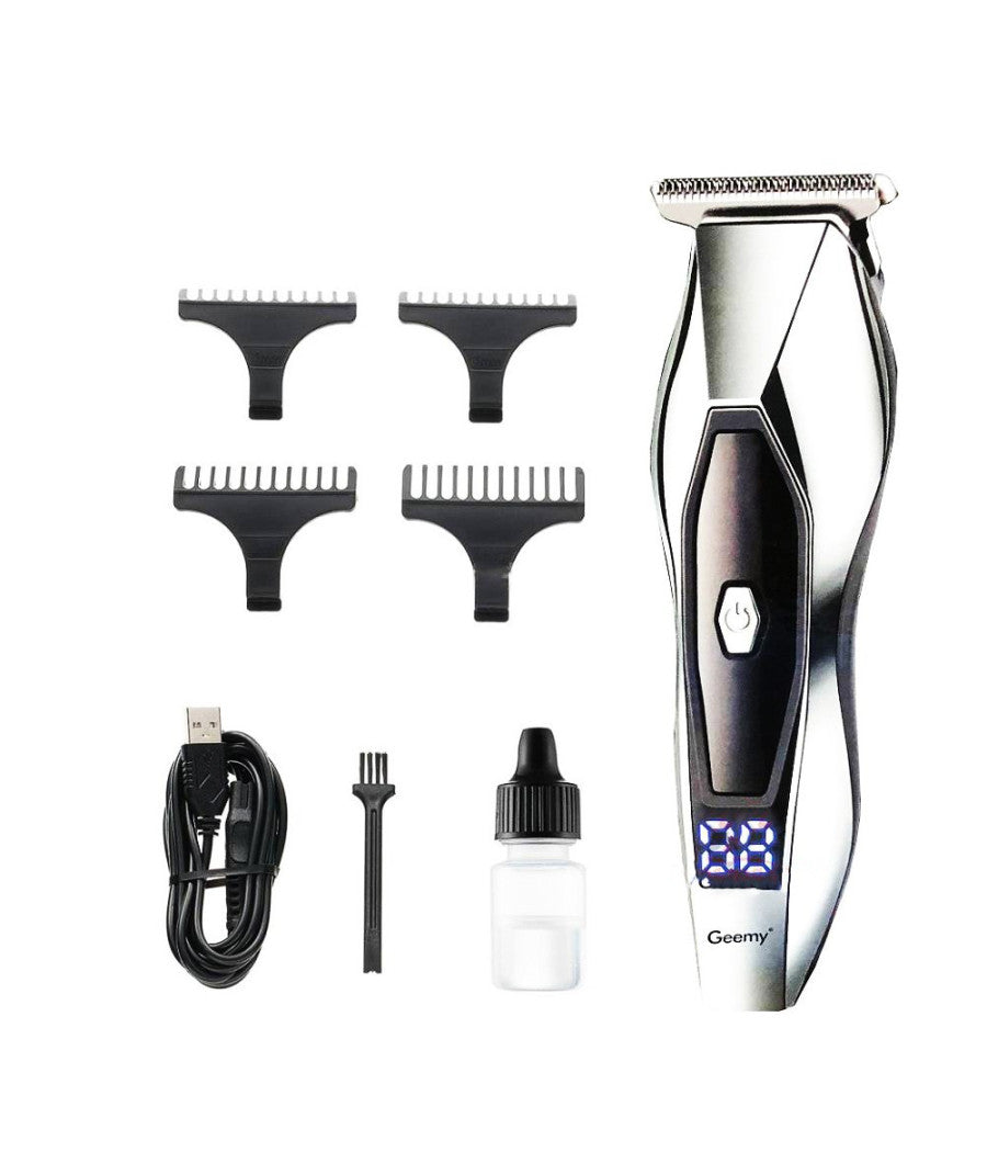 Taglia Capelli Clipper Elettrico Professionale Ricaricabile Display Led Gm-6613         