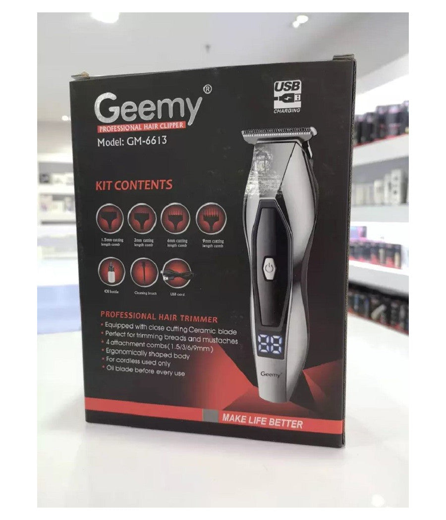 Taglia Capelli Clipper Elettrico Professionale Ricaricabile Display Led Gm-6613         