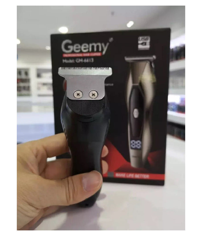 Taglia Capelli Clipper Elettrico Professionale Ricaricabile Display Led Gm-6613         