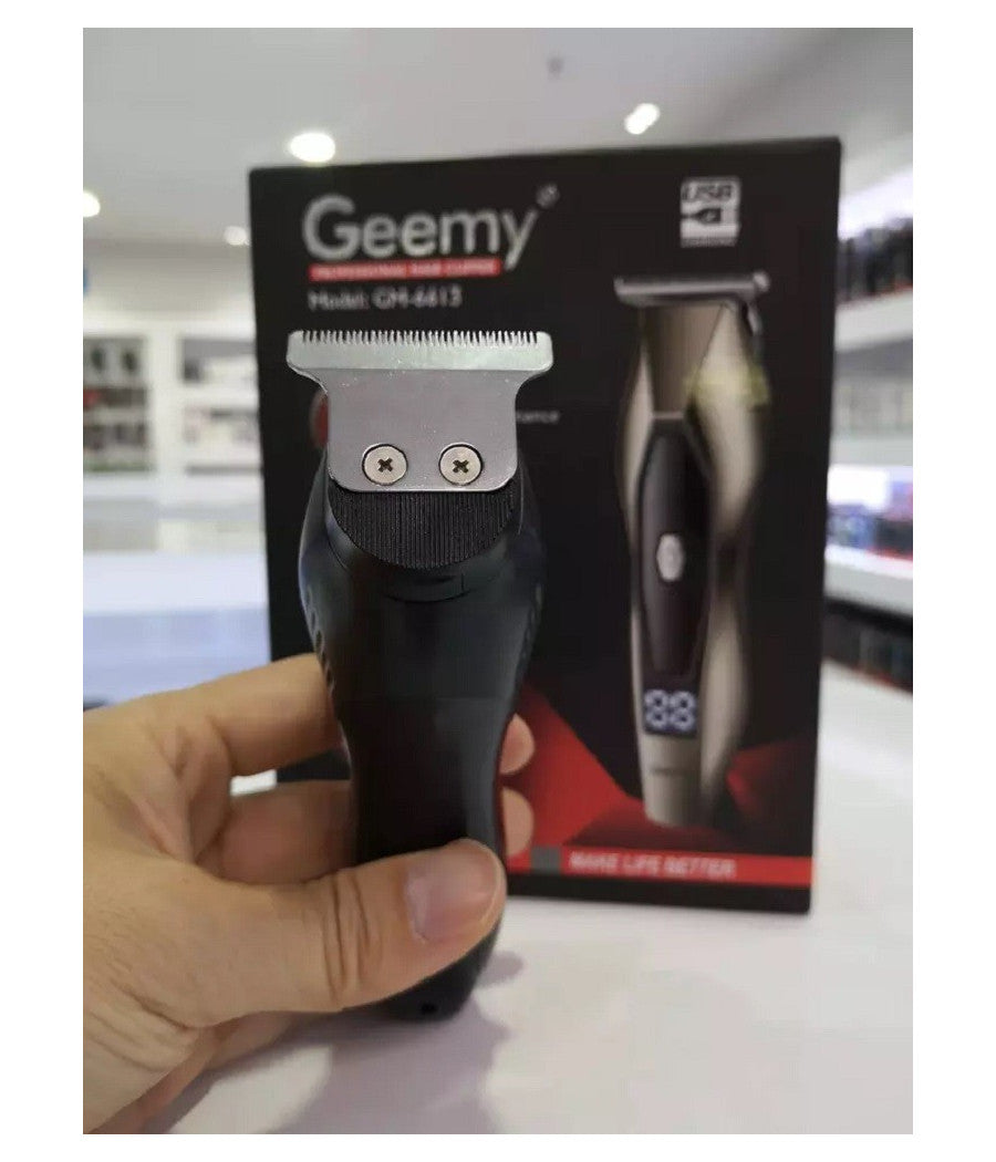 Taglia Capelli Clipper Elettrico Professionale Ricaricabile Display Led Gm-6613         