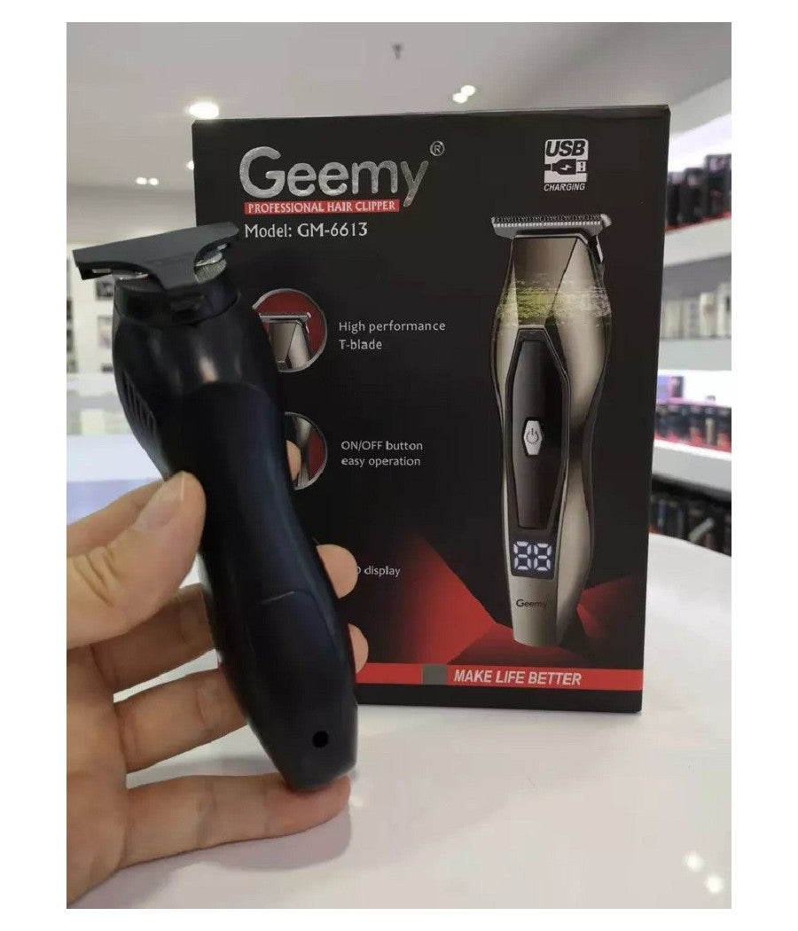 Taglia Capelli Clipper Elettrico Professionale Ricaricabile Display Led Gm-6613         