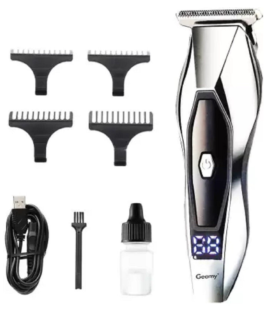Taglia Capelli Clipper Elettrico Professionale Ricaricabile Display Led Gm-6613         