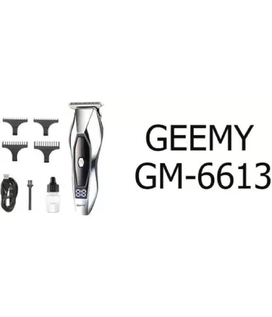 Taglia Capelli Clipper Elettrico Professionale Ricaricabile Display Led Gm-6613         