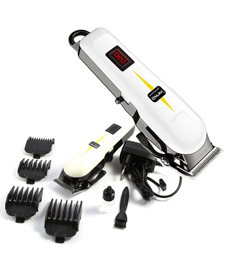 Taglia Capelli Elettrico Rasoio Regola Barba Baffi Ricaricabile Display Gm-6008         