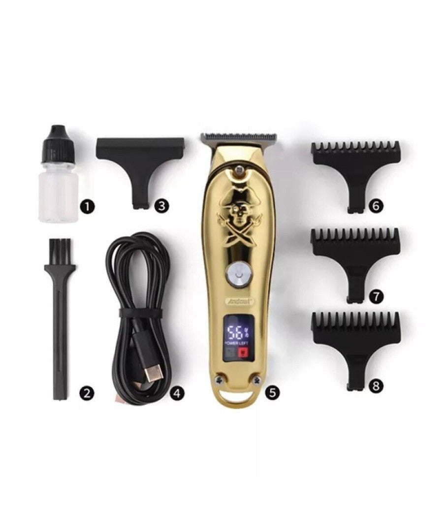 Taglia Capelli Professionale Rasoio Elettrico Regola Barba 3 Pettini Usb Q-tf53         