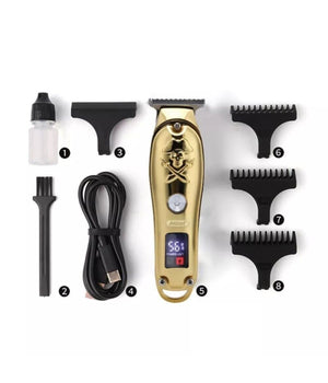Taglia Capelli Professionale Rasoio Elettrico Regola Barba 3 Pettini Usb Q-tf53         