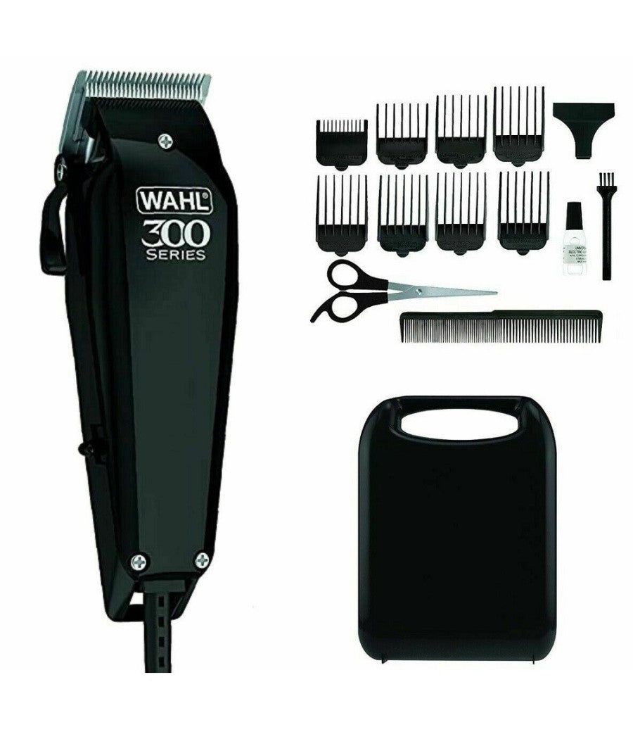 Trade Shop - Taglia Capelli Professionale Regola Barba 8 Guide Pettini Kit Completo Rasoio -