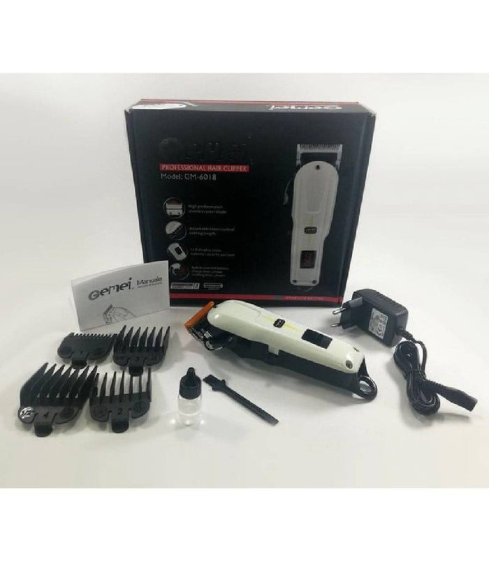 Taglia Capelli Professionale Senza Fili Lunga Durata A Batteria Pettini Gm-6018         