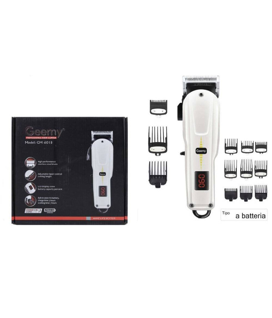 Taglia Capelli Professionale Senza Fili Lunga Durata A Batteria Pettini Gm-6018         