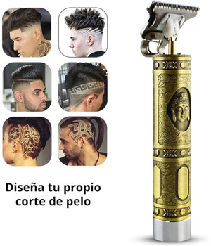 Taglia Capelli Rasoio Elettrico Professionale Regola Barba A Batteria Buddha Oro         300gr
