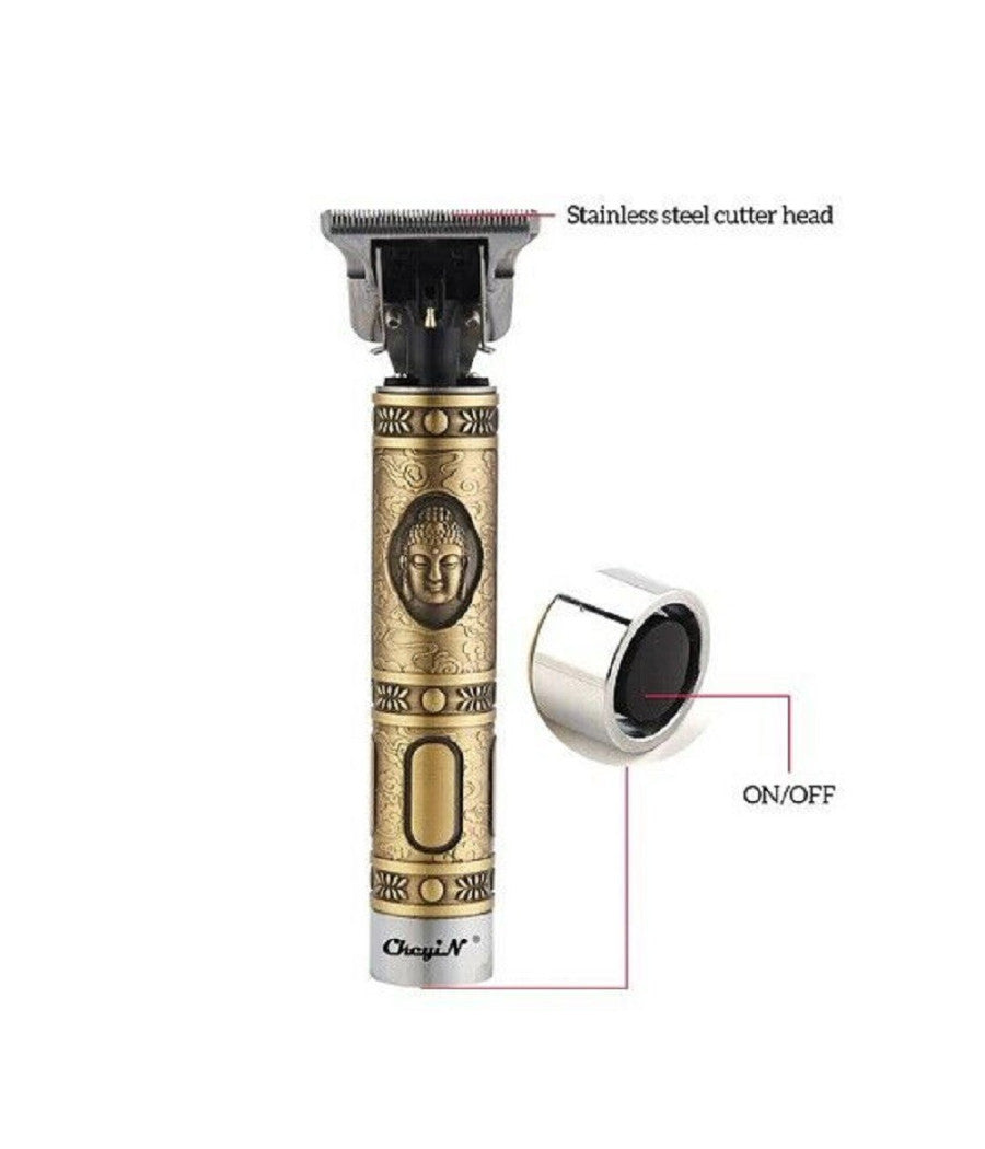 Taglia Capelli Rasoio Elettrico Professionale Regola Barba A Batteria Buddha Oro         300gr