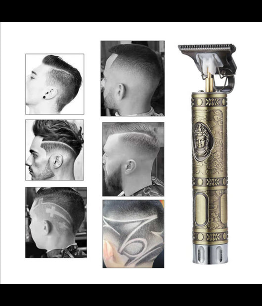 Taglia Capelli Rasoio Elettrico Professionale Regola Barba A Batteria Buddha Oro         300gr