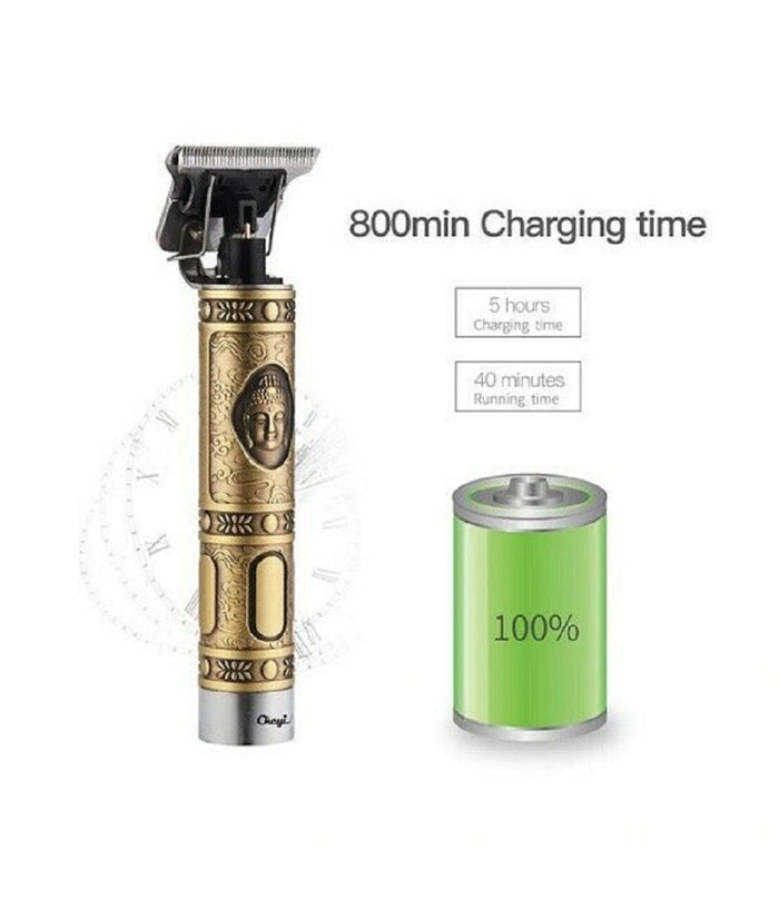 Taglia Capelli Rasoio Elettrico Professionale Regola Barba A Batteria Buddha Oro         300gr