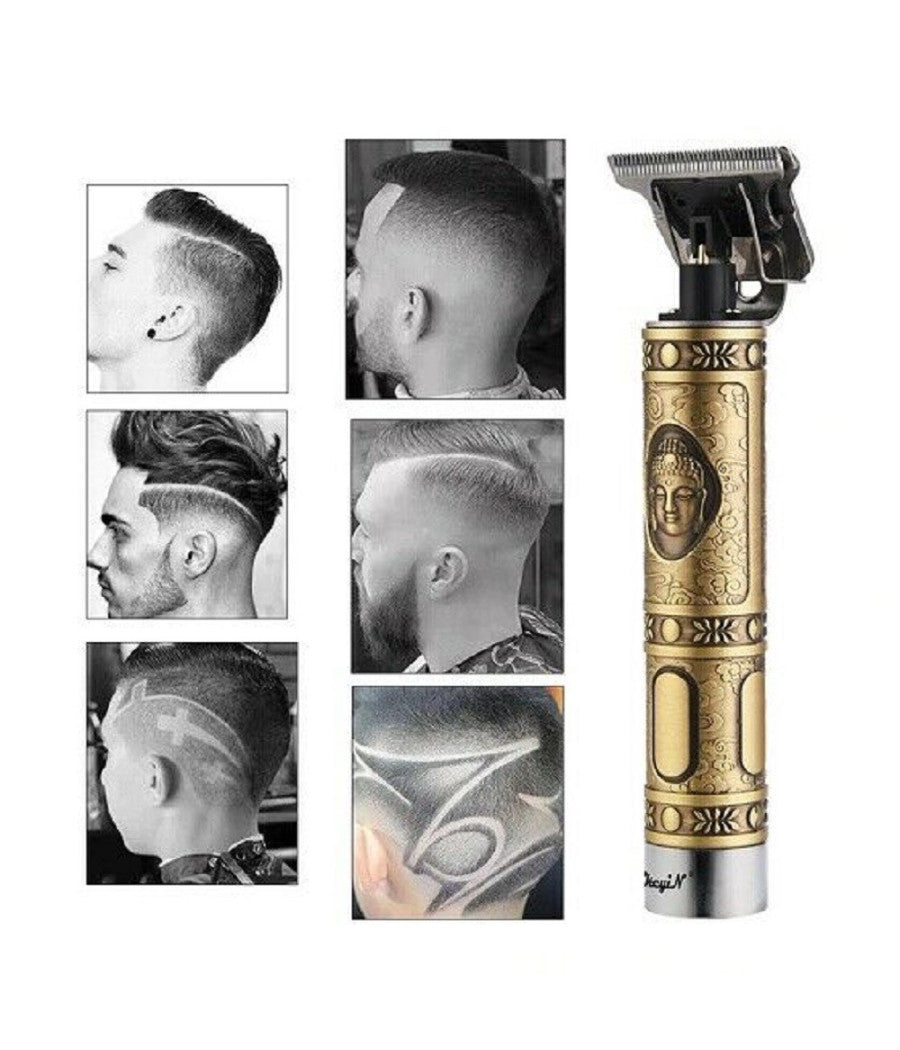 Taglia Capelli Rasoio Elettrico Professionale Regola Barba A Batteria Buddha Oro         300gr
