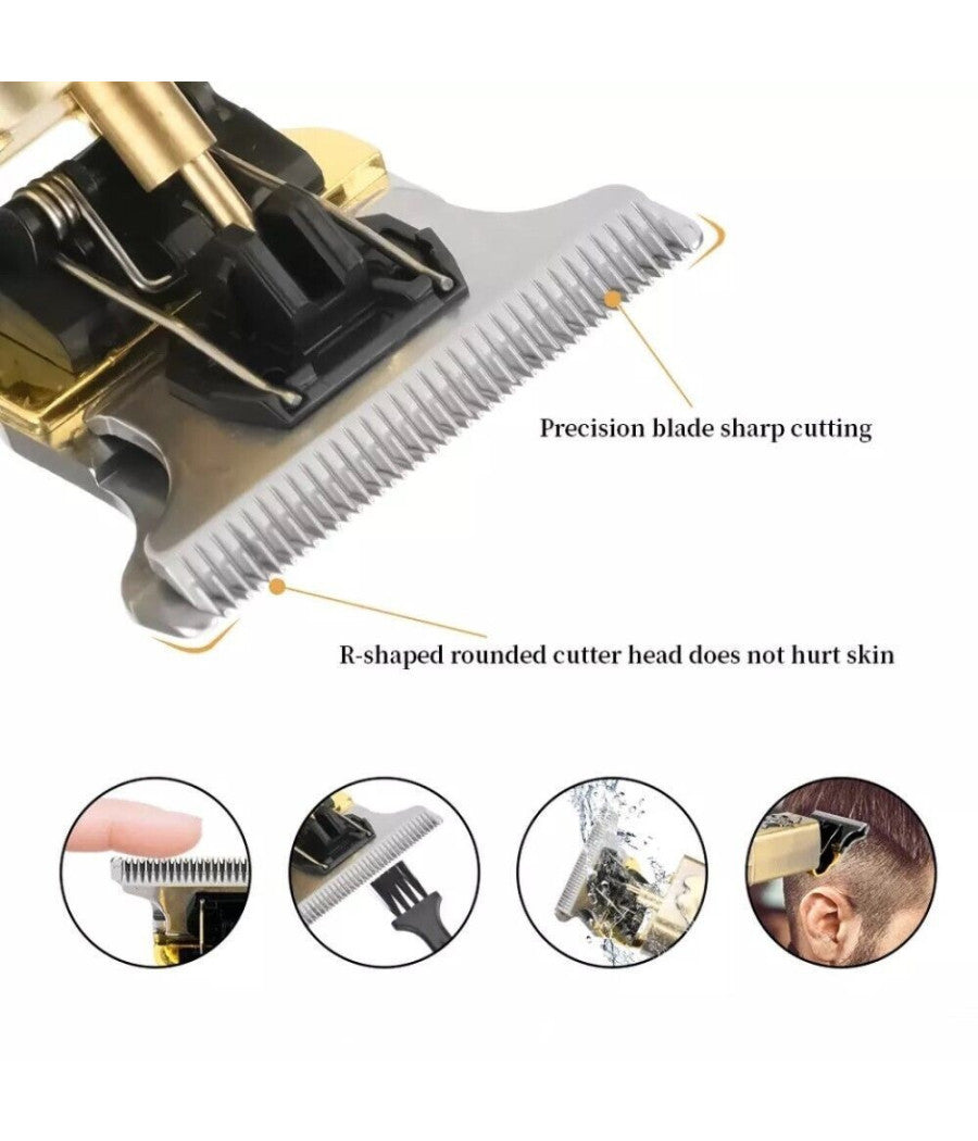 Taglia Capelli Rasoio Elettrico Regola Barba 3 Pettini Ricaricabile Usb Q-tf51         