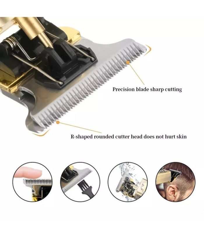 Taglia Capelli Rasoio Elettrico Regola Barba 3 Pettini Ricaricabile Usb Q-tf51         