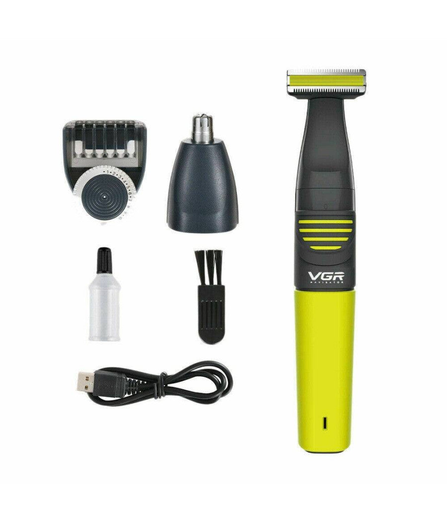 Taglia Capelli Rasoio Regola Barba Ricaricabile Doccia Naso Viso Vgr V-043         