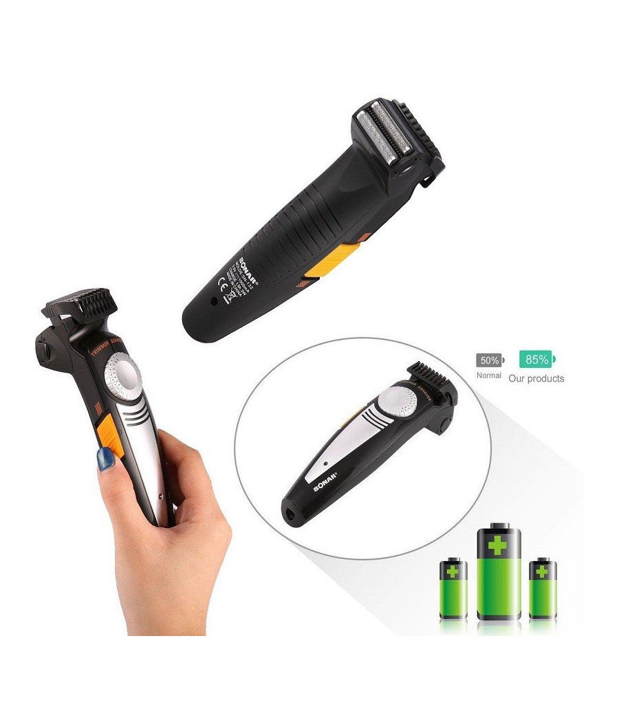 Taglia Capelli Ricaricabile Impermeabile Rasoio Regola Barba Basette Sn132         