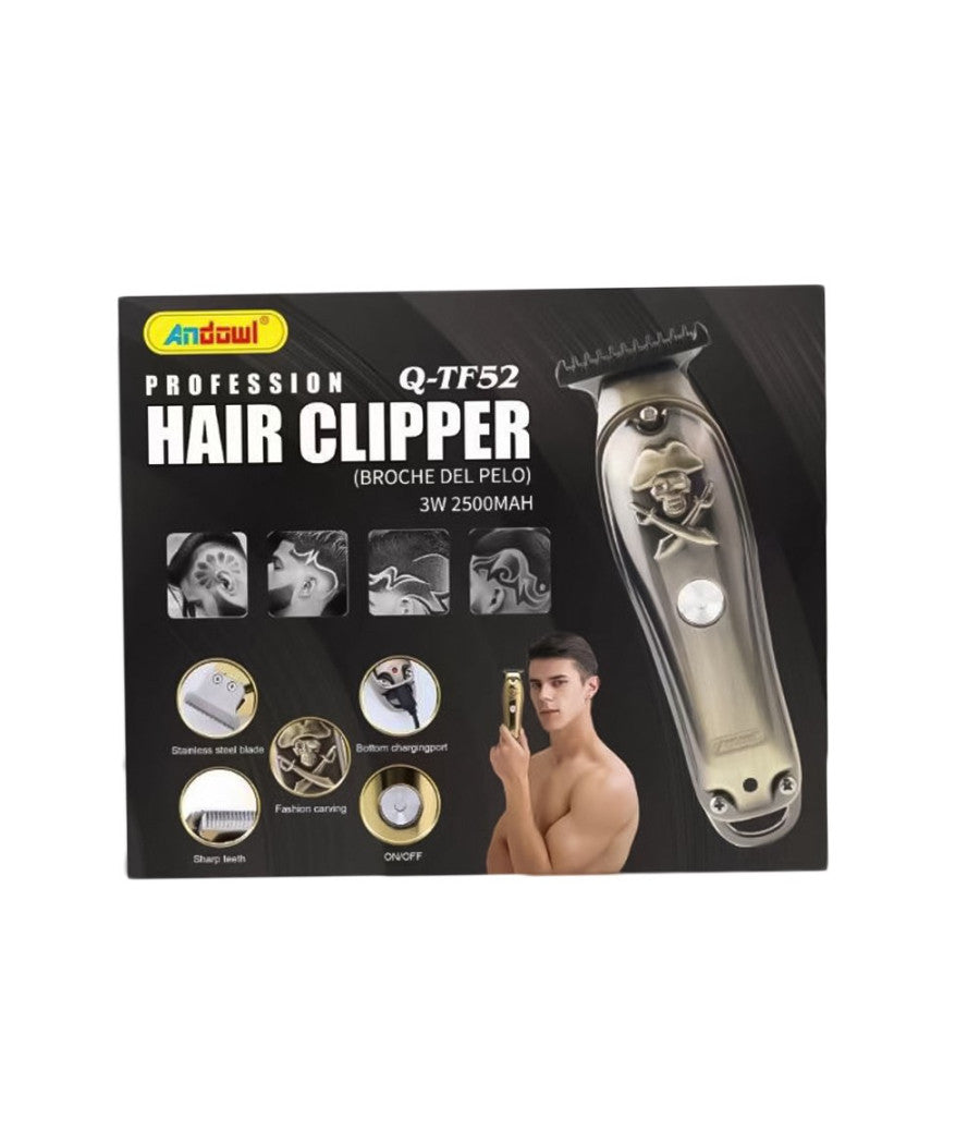 Taglia Capelli Ricaricabile Rasoio Elettrico Regola Barba 3 Pettini Usb Q-tf52         