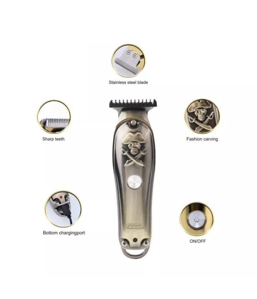 Taglia Capelli Ricaricabile Rasoio Elettrico Regola Barba 3 Pettini Usb Q-tf52         