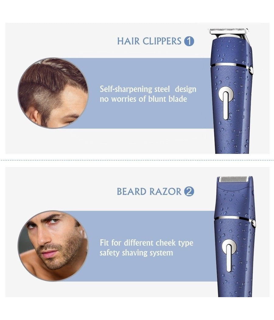 Taglia Capelli Ricaricabile Rasoio Tagliacapelli Barba Impermeabile Regalo Uomo         