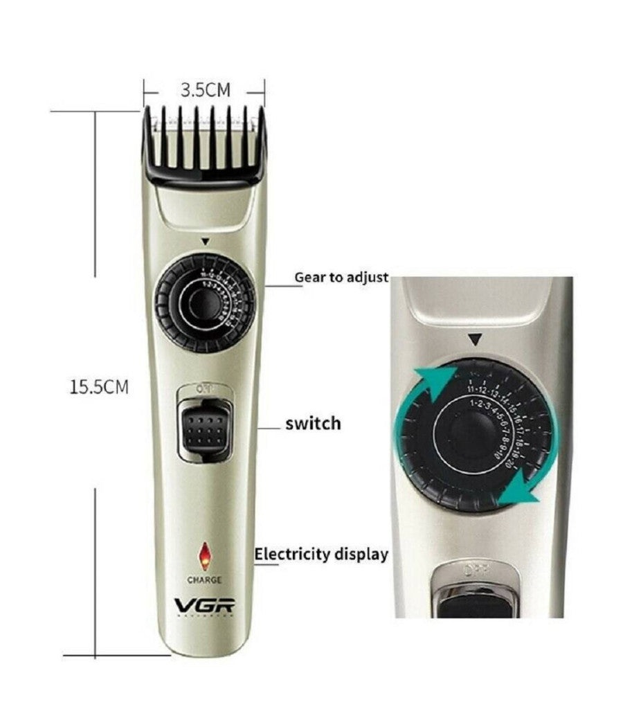 Taglia Capelli Tagliacapelli Rasoio Regola Barba Ricaricabile Vgr V-031         