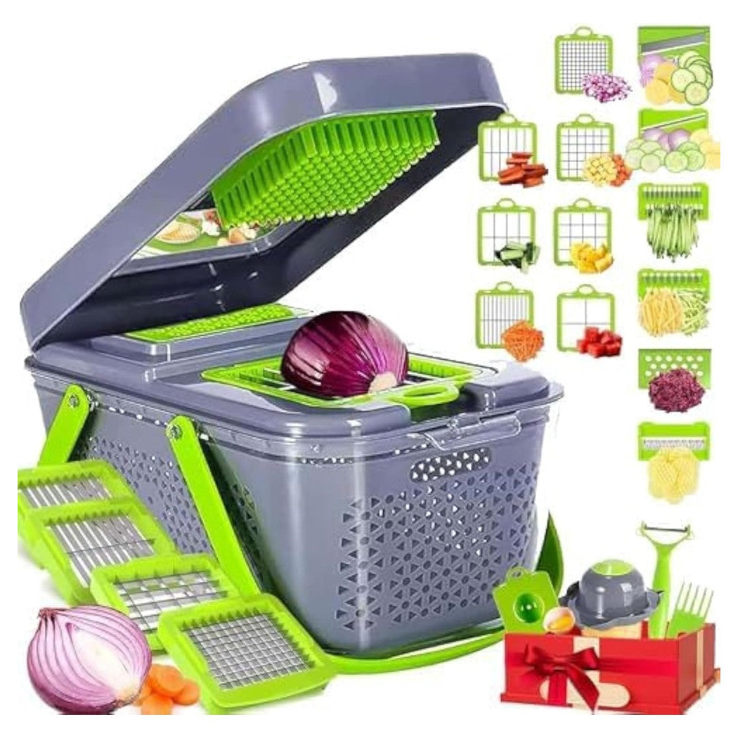 Trade Shop - Taglia Verdure Multifunzione Mandolina Manuale Inox Affettatrice Affettatutto         