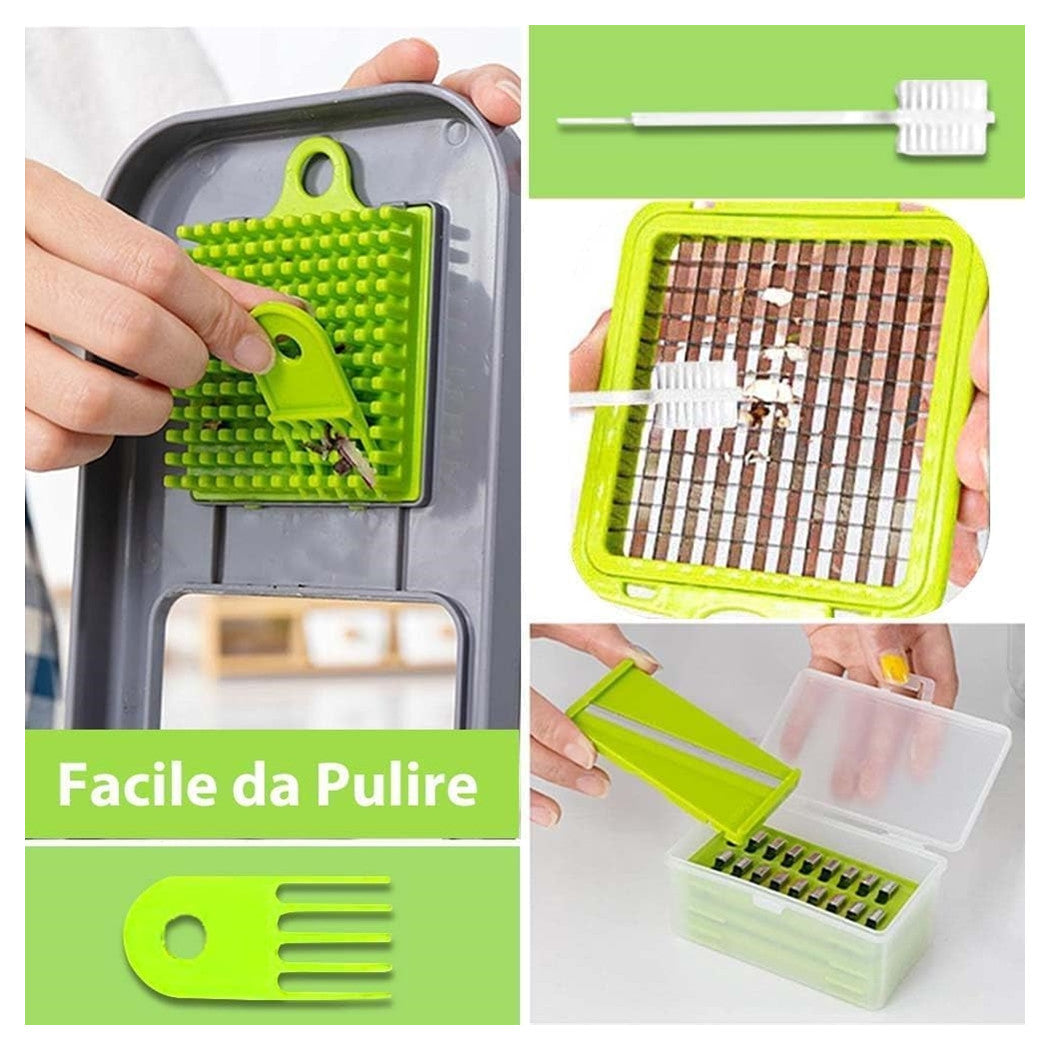 Trade Shop - Taglia Verdure Multifunzione Mandolina Manuale Inox Affettatrice Affettatutto         