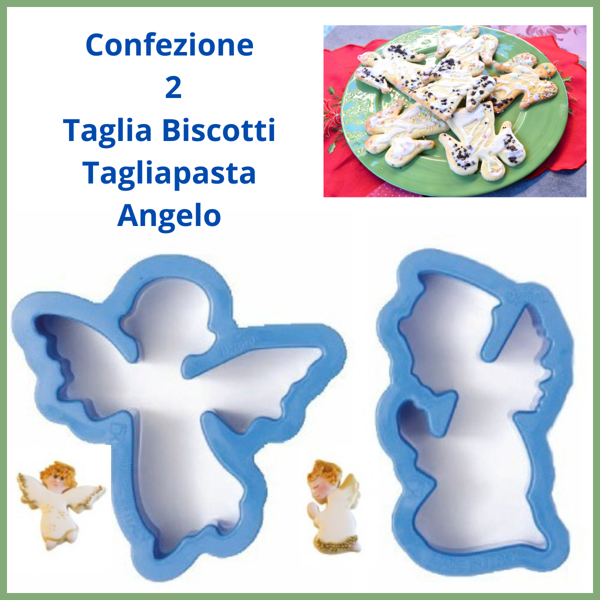 Taglia biscotti pasta angelo  per dolci artigianali utensili da cucina stampi attrezzi dolce  angeli tagliapasta