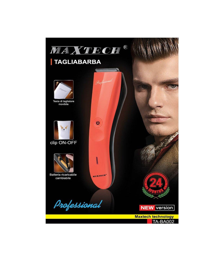 Tagliabarba Elettrico Rasoio Barba Da Uomo Professionale Ricaricabile Maxtech Ta-ba002         