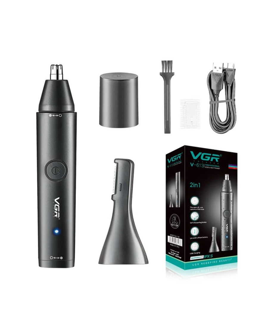 Tagliacapelli 2in1 Rasoio Naso Sopracciglia Professionale Usb Ricaricabile Ipx5 V-613         