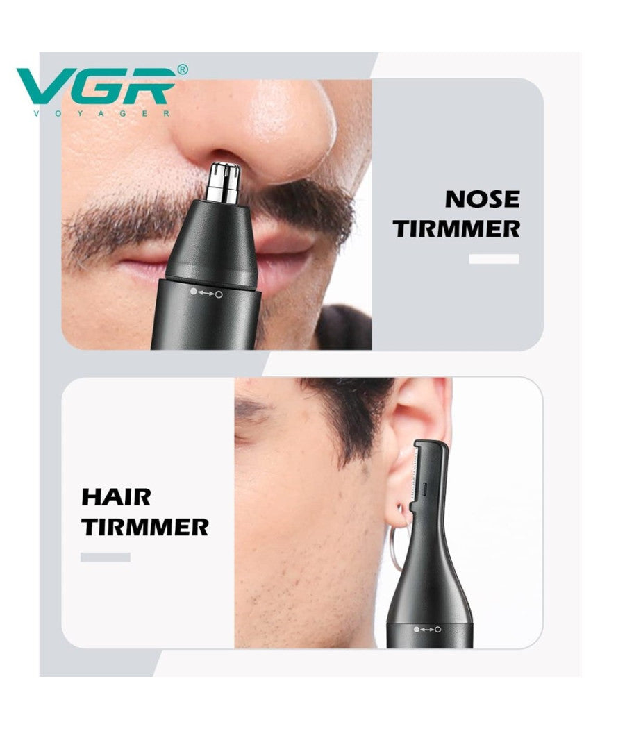 Tagliacapelli 2in1 Rasoio Naso Sopracciglia Professionale Usb Ricaricabile Ipx5 V-613         