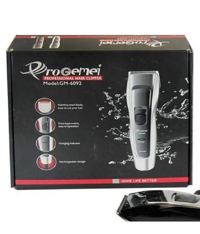 Tagliacapelli A Batteria Gm-6092 Rasoio Professionale Regolabarba Ricaricabile         