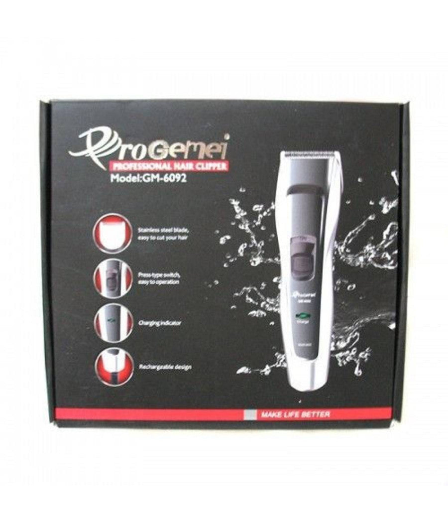 Tagliacapelli A Batteria Gm-6092 Rasoio Professionale Regolabarba Ricaricabile         