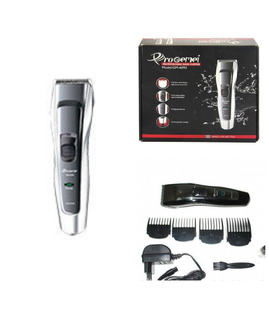 Tagliacapelli A Batteria Gm-6092 Rasoio Professionale Regolabarba Ricaricabile         
