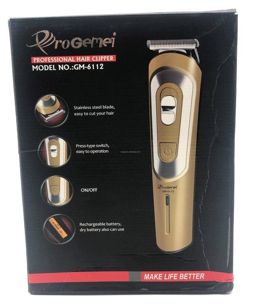Tagliacapelli A Batteria Gm-6112 Rasoio Ricaricabile Professionale Trimmer Barba         