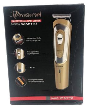 Tagliacapelli A Batteria Gm-6112 Rasoio Ricaricabile Professionale Trimmer Barba         