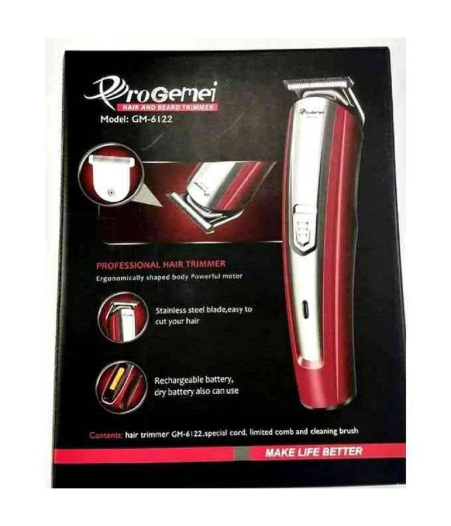 Tagliacapelli A Batteria Rasoio Professionale Ricaricabile Capelli Barba Gm-6122         