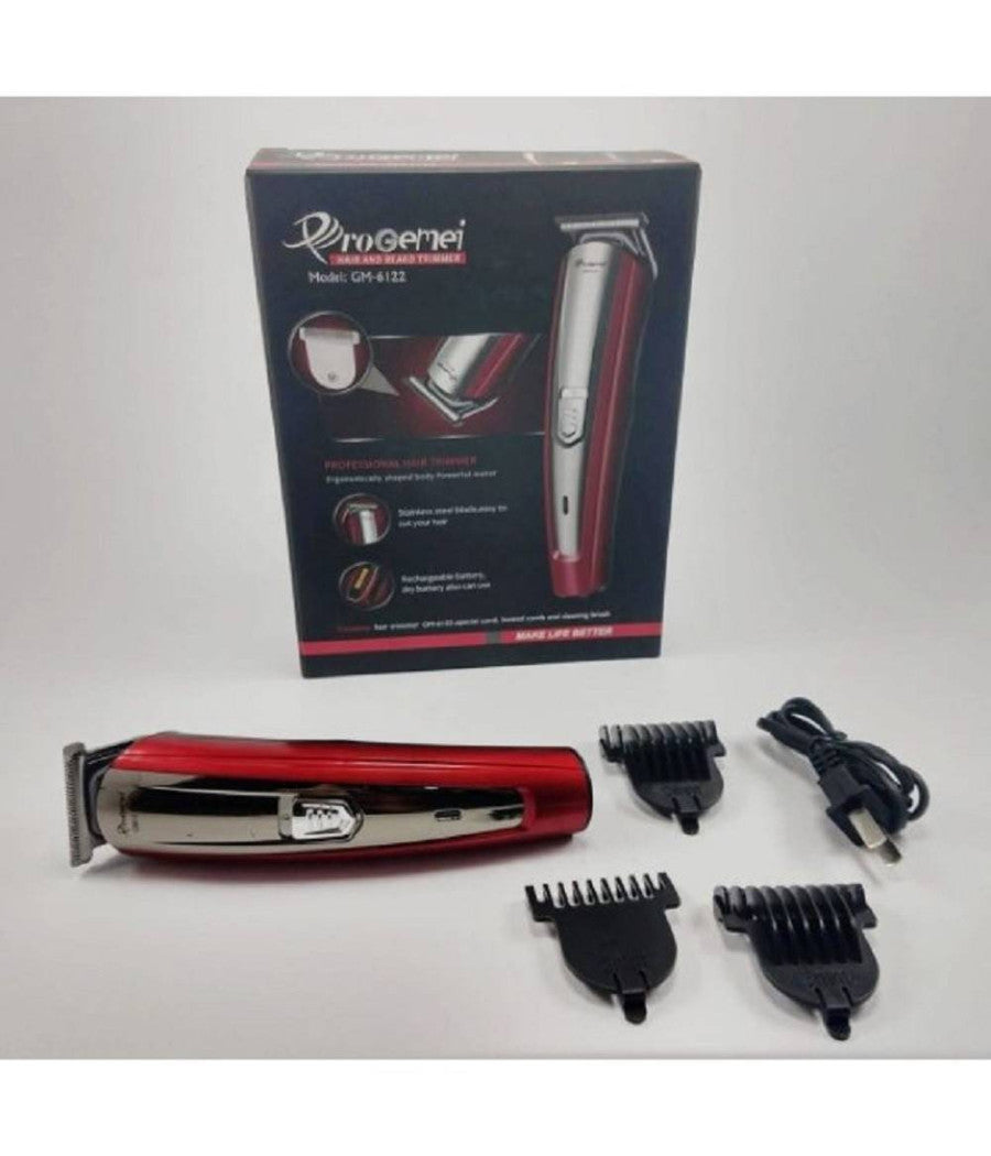 Tagliacapelli A Batteria Rasoio Professionale Ricaricabile Capelli Barba Gm-6122         